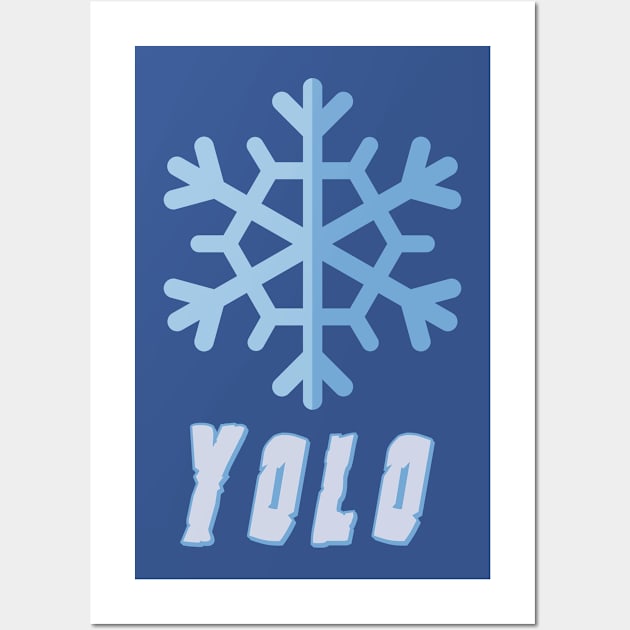 YOLO - Snowflake Wall Art by confuzd.